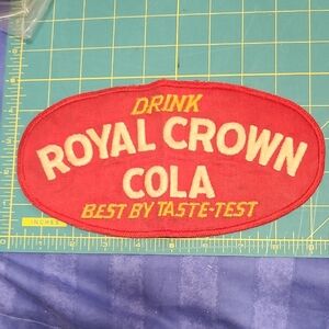 Drink Royal Crown Cola Best By Taste-Test Fabric Cloth Patch Badge Vintage